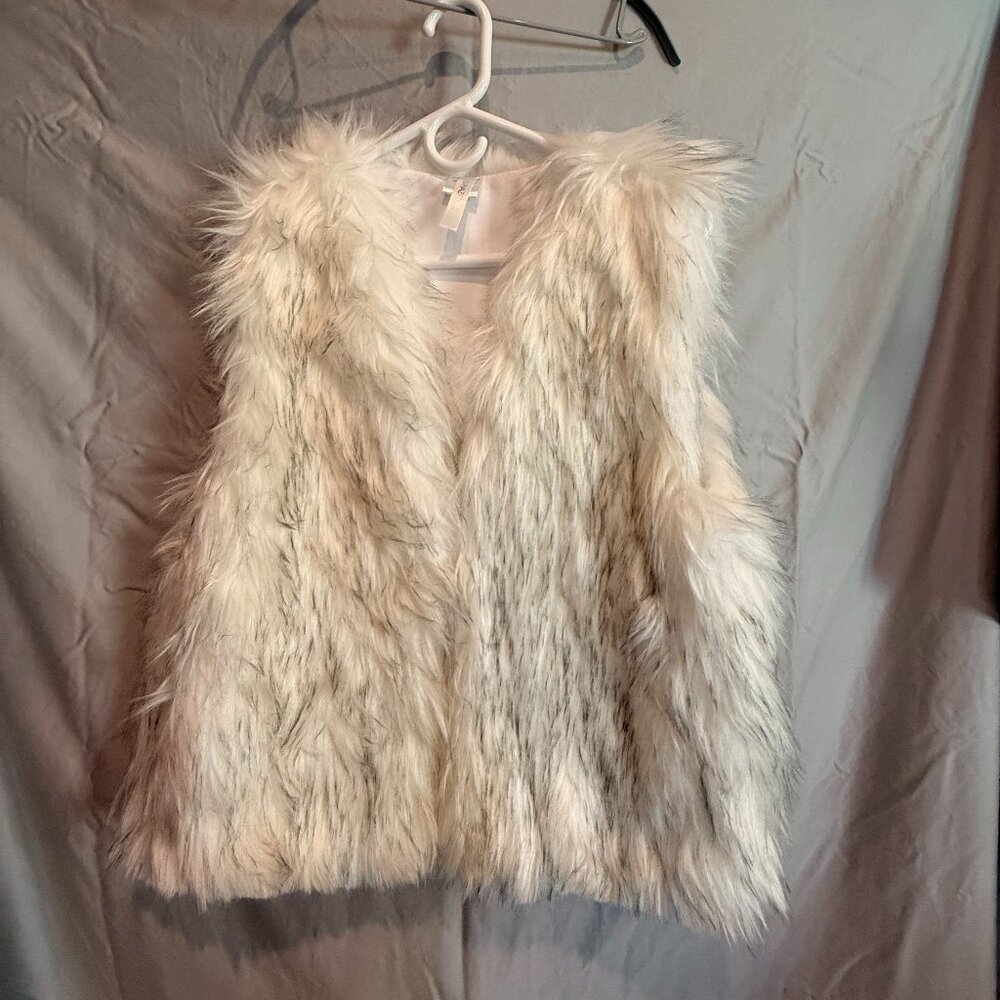 Handmade Faux Fur Vest Women’s L Ivory Cream Etsy Made USA